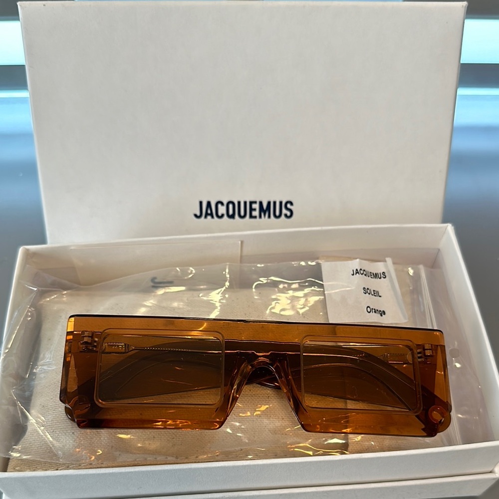 Jacquemus Orange Rectangular Sunglasses